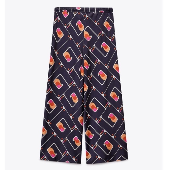 ZARA Geometric Print Pants - Picture 1 of 8